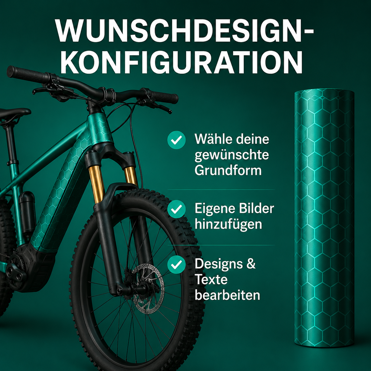 Wunschdesign E-Bike Akkudeckel für Alle E-Bikes – Bild 3