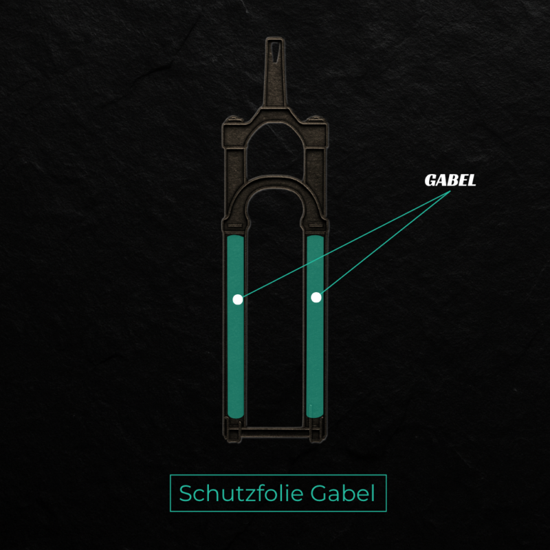 Rahmenschutzfolie UNIVERSELL CUSTOM E-Bike Gabel